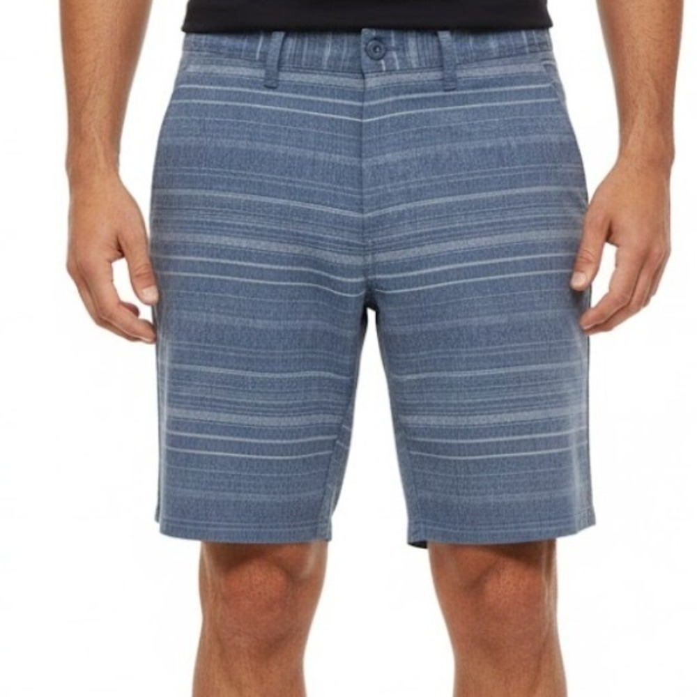 Burnside Men's Striped Board‎ Shorts Swim Trunks 33 Blue Beach